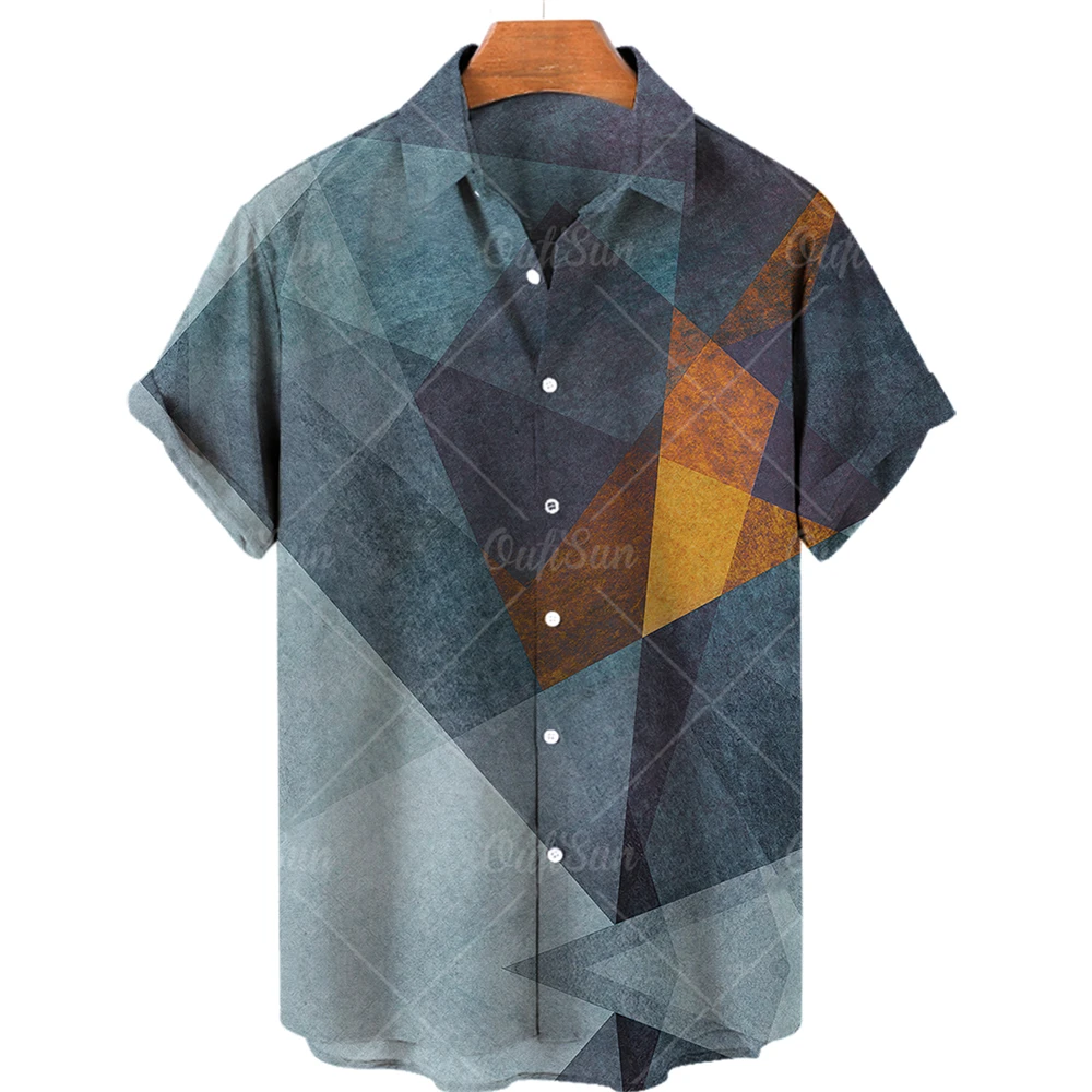 

Hawaiian Men's Short Sleeved Shirt, Single Button Casual Shirt, Casual Fashion Men's Short Sleeved, Beach Suit, Large 5XL, 2022