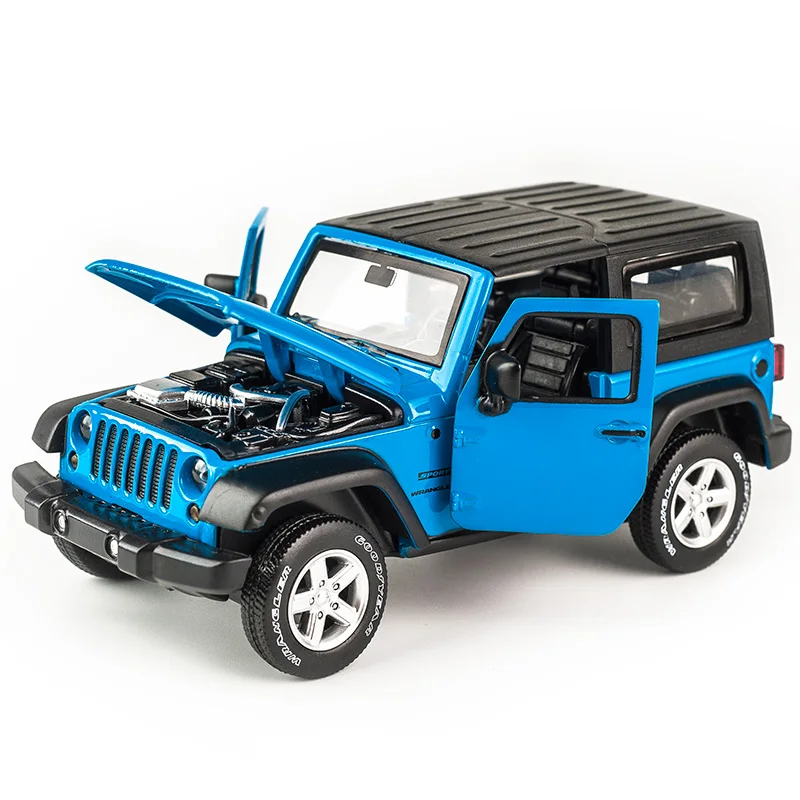 1:32 Jeeps Wrangler резиновая модель автомобиля из сплава литые высокие имитации