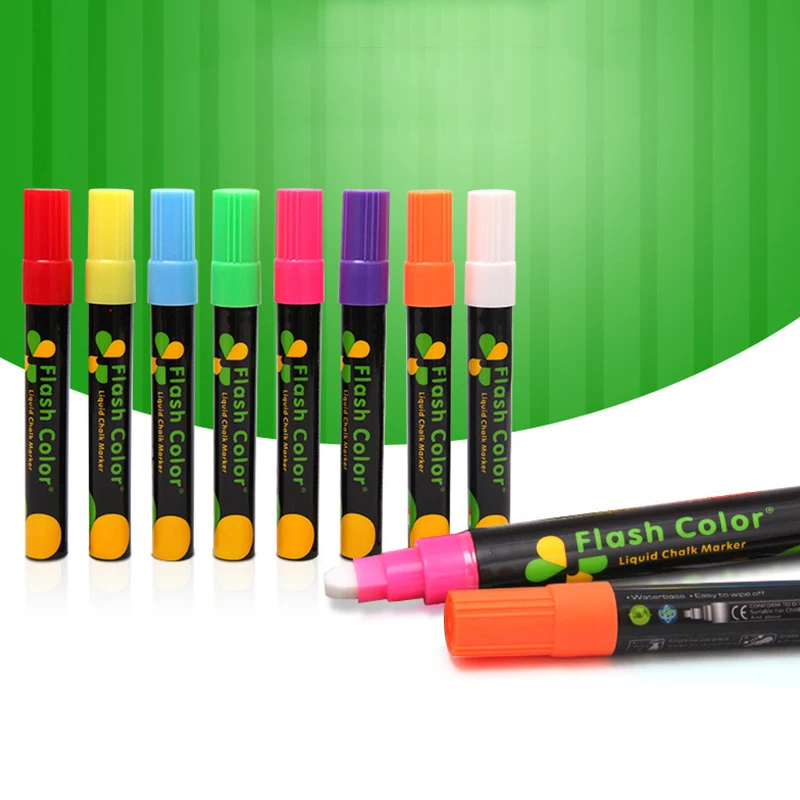 Liquid Chalk Erasable Highlighter Fluorescent Marker Pen For LED Whiteboard Graffiti Writing Board For Graffiti Office Supply