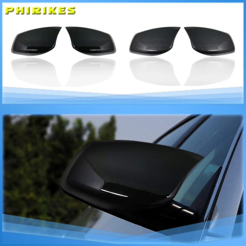 

For BMW 5 Series E60 E61 E63 E64 2004-2007 Mirror Lamp Housing Glossy Black Carbon Pattern
