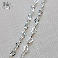 10cm solid 925 sterling silver heart shape chain for diy bracelet necklace making fine jewelry accessories