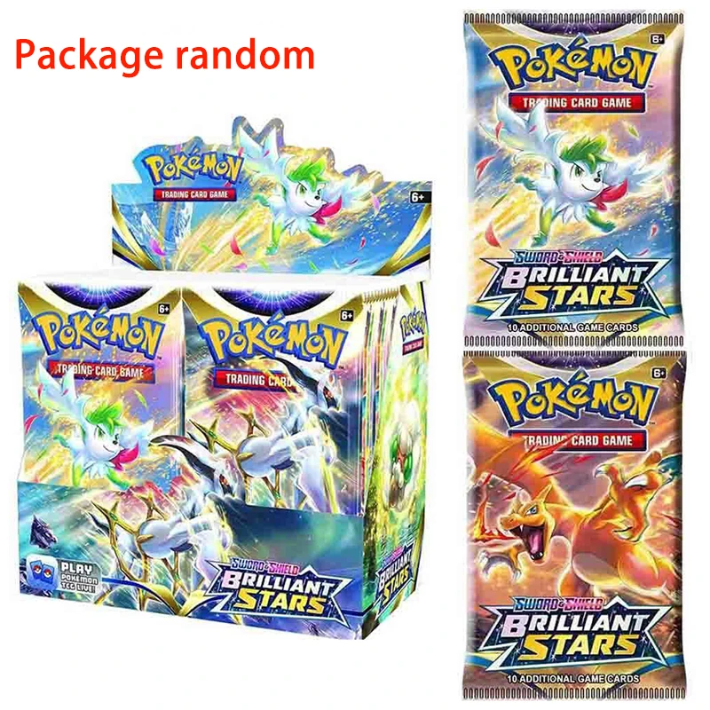 

New Pokemon Game Trading Cards 4bags of 36sheets Pack Hidden Fates Scarlet&Violet Crown GX Vmax EX Energy EVO Cards Offline