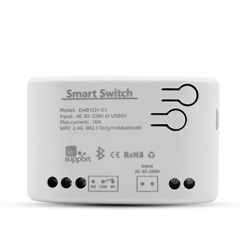 

Умный модуль переключения Ewelink с Wi-Fi «сделай сам», 1 шт., таймер, голосовое управление для Alexa,Google Home (85-250 В)