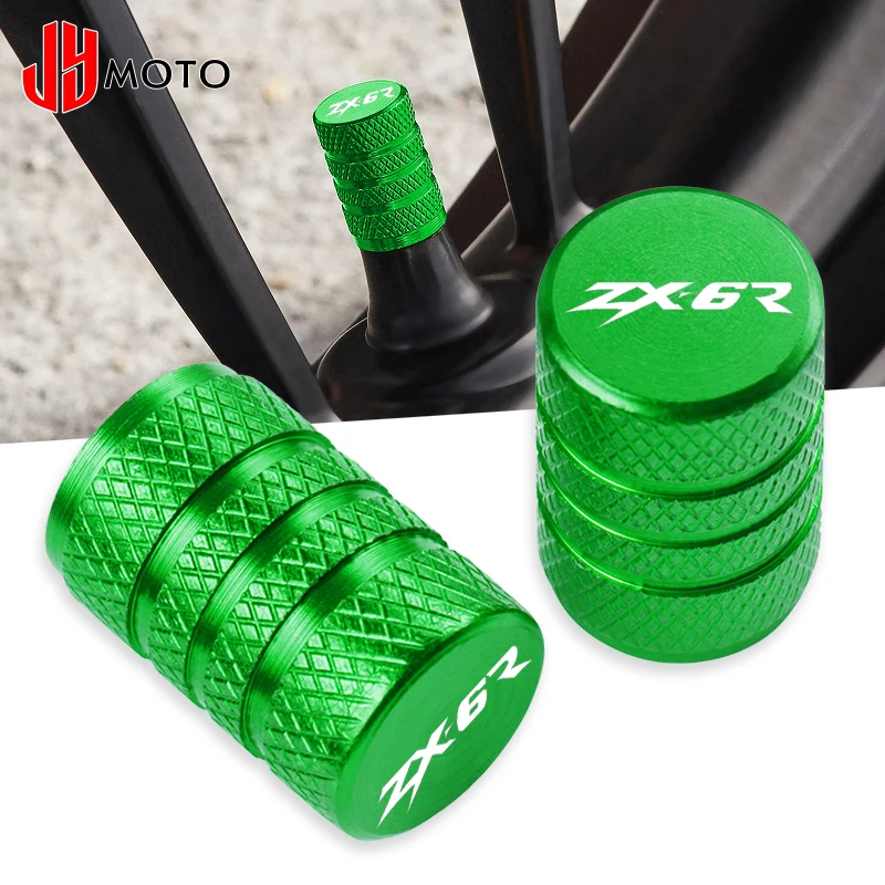 

For Kawasaki Ninja ZX-6R ZX 6 R ZX6R 2009-2014 2008 2015 2016 2017 2018 2019 2020 Vehicle Wheel Tire Valve Stem Caps Dust Covers