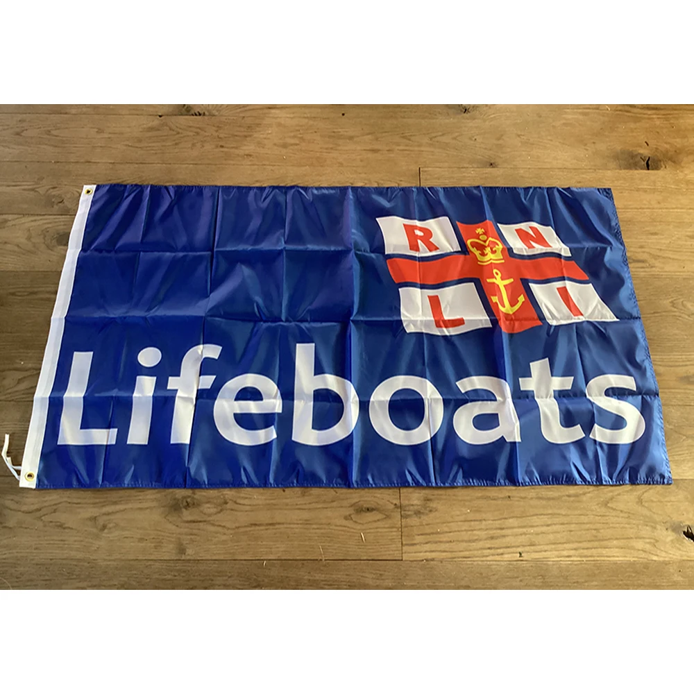 Флаг LIFEBOATS с RNLI 90x150 см индивидуальная цифровая печать 100D полиэфирный веер banner