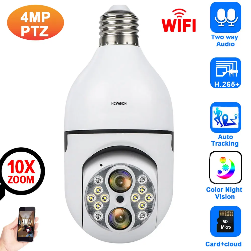 

IP-камера с двойным объективом, Wi-Fi, PTZ, 4 МП