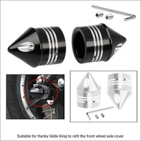 1 pair 29mm motorcycle front axle nut cover cap for harley softail dyna v rod touring trike silver black motorcycle styling