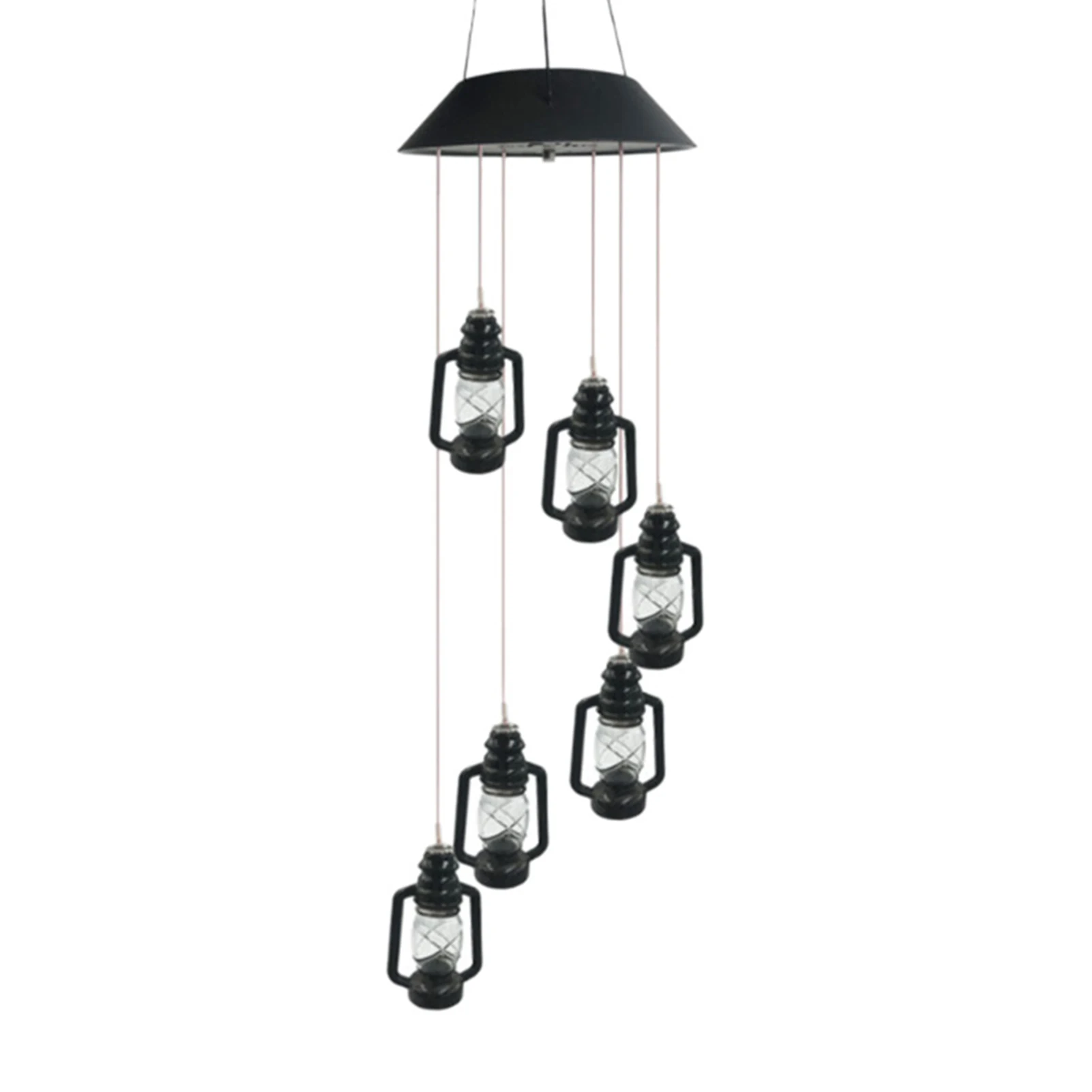 

For Garden Retro Indoor Decoration 6 Leds Patio Hanging Waterproof Yard Color Changing Outdoor Wind Chime Solar Light Home