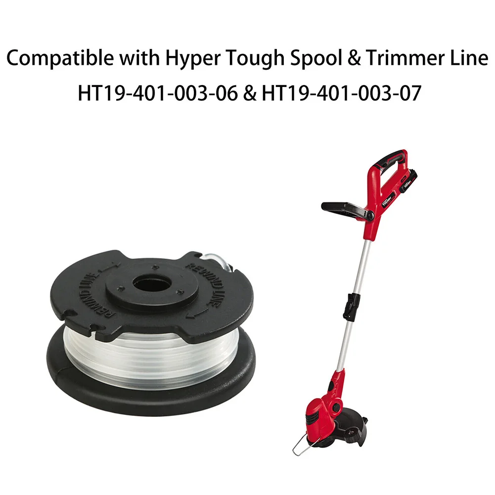 1pc Spool & Trimmer Line For Hyper Tough Model HT19-401-003-06 & HT19-401-003-07 Trimmer Lawn Mower Replacement Parts Line Spool