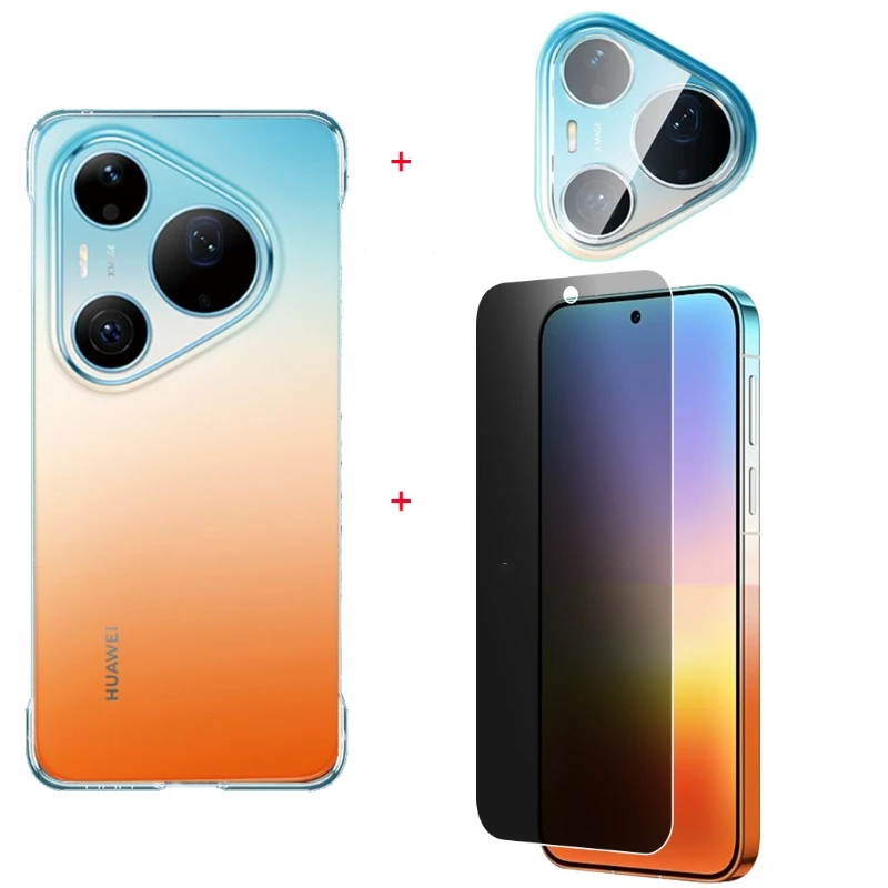 Фото Защитные пленки для экрана Huawei Pura 90 Pro Max, закаленное стекло для камеры Huawei Pura90 P90ProMax, безрамочный чехол для телефона из поликарбоната №1