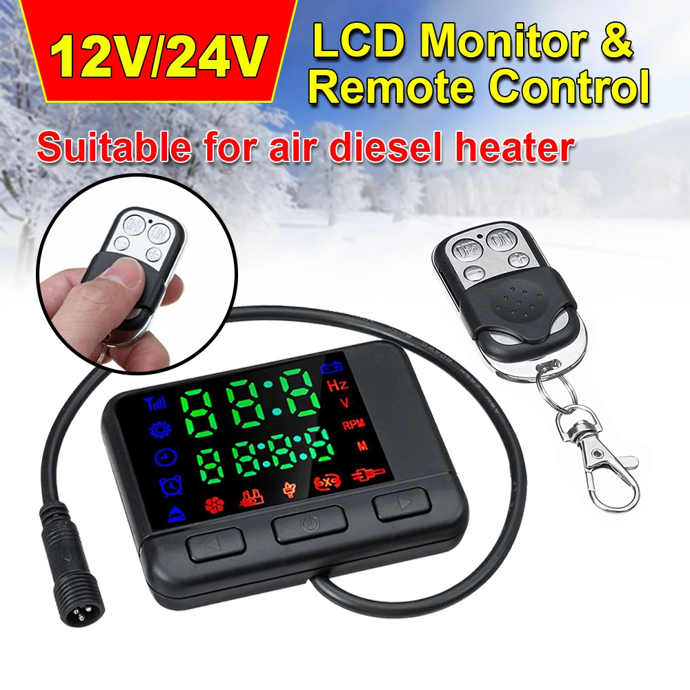 

New 12V Car Heater Accessories LCD Monitor Switch Remote Control Accessories For Car Track Diesels Air Heater Parking Heater 27A