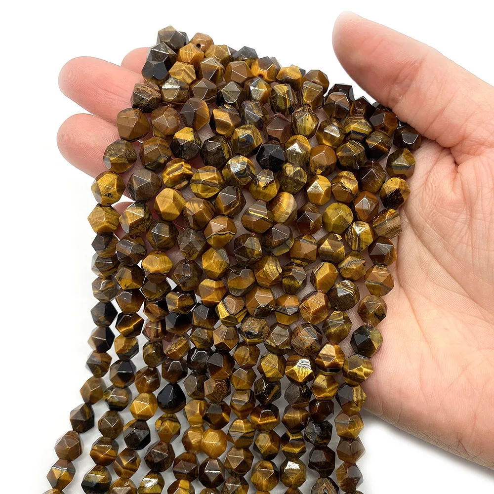 

Natural Stone Faceted Brown Gold Tiger Eye Round Beads Spacer Beads 15 Inch Beaded 6/8/10 Mm Select Size DIY Bracelet Making