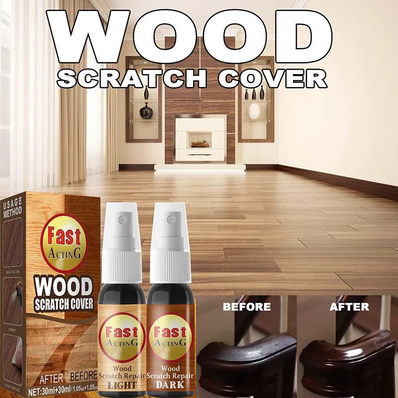 

Wood Flooring Scratch Complementary Color Repair Spray Wood Scratch Cover 30+30ml Wood Furniture Polish Waxing Refinishing Tool