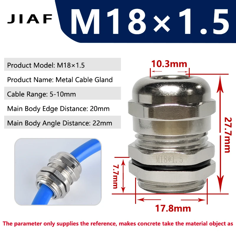 

Водонепроницаемые кабельные вводы PG7 M20 латунные никелированные