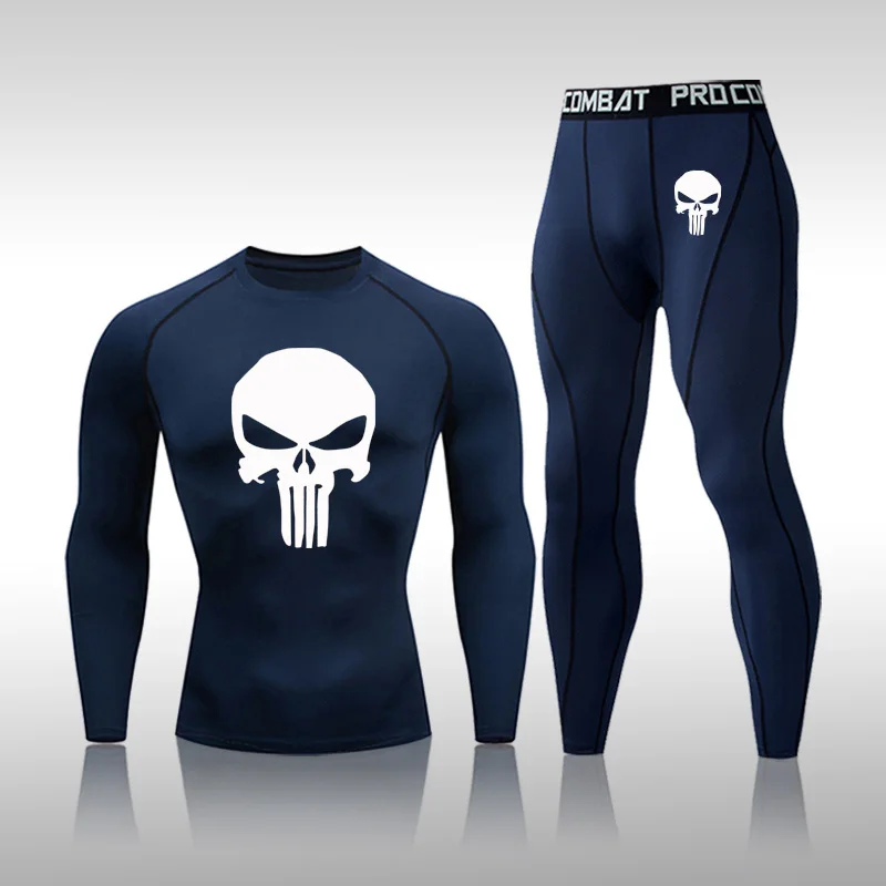 

Men's Compression Sportswear Suits Gym Tight Training Clothing Workout Jogging Sports Set Fitness Running Tracksuit Rash Guard