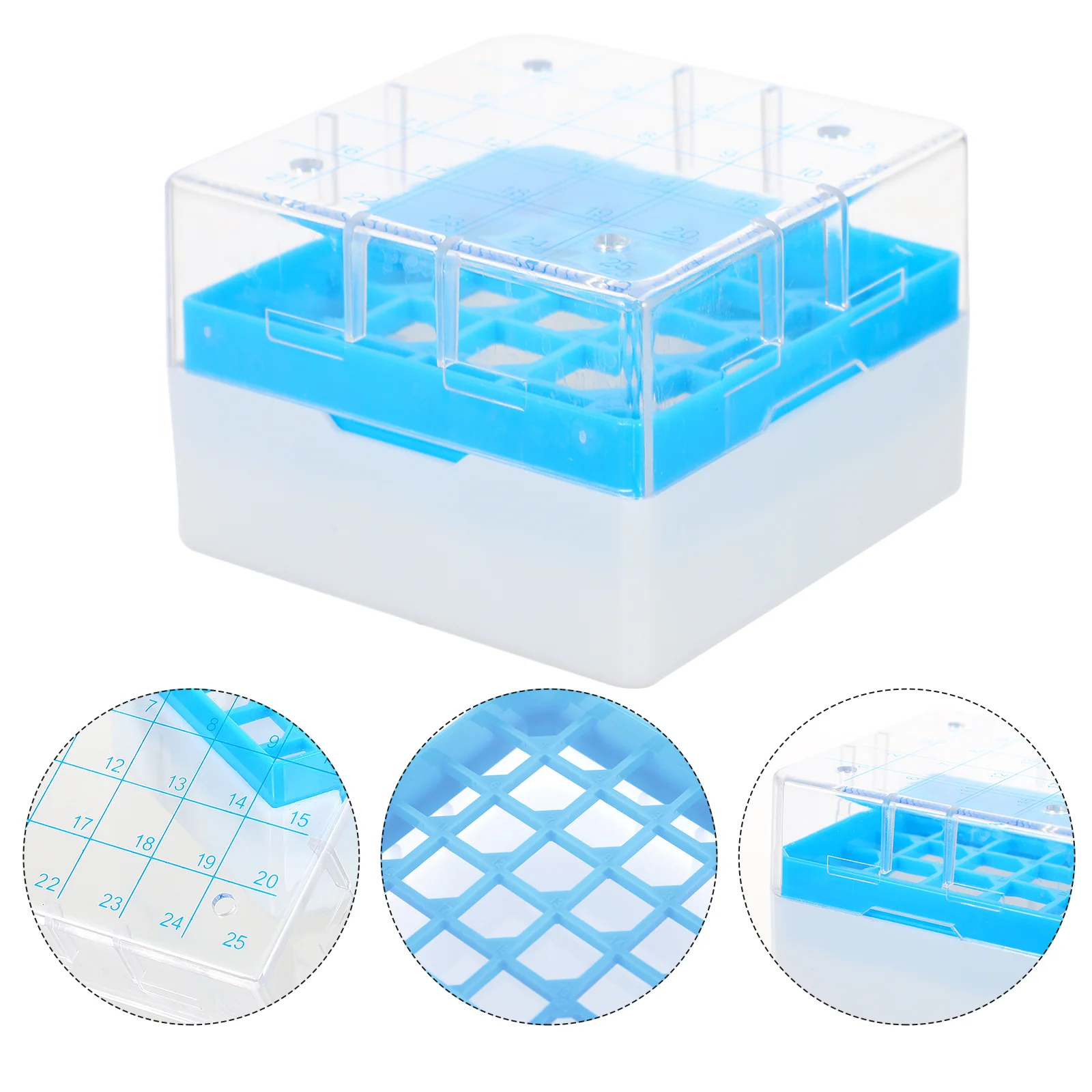 

25-grid Cold Storage Tubes Rack Freezing Centrifuge Tube Box Freezer Storage Box