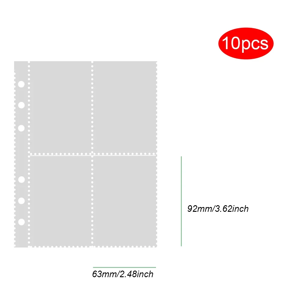 

PLRBOK, 10 шт., прозрачный файловый органайзер A5, 6 колец