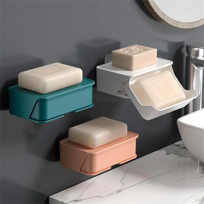 

Kitchen Bathroom Supplies Soap Dish With Drain Water Portable Leaf Soap Holder Soap Box Drain Holder Bathroom Soap Holder 2023