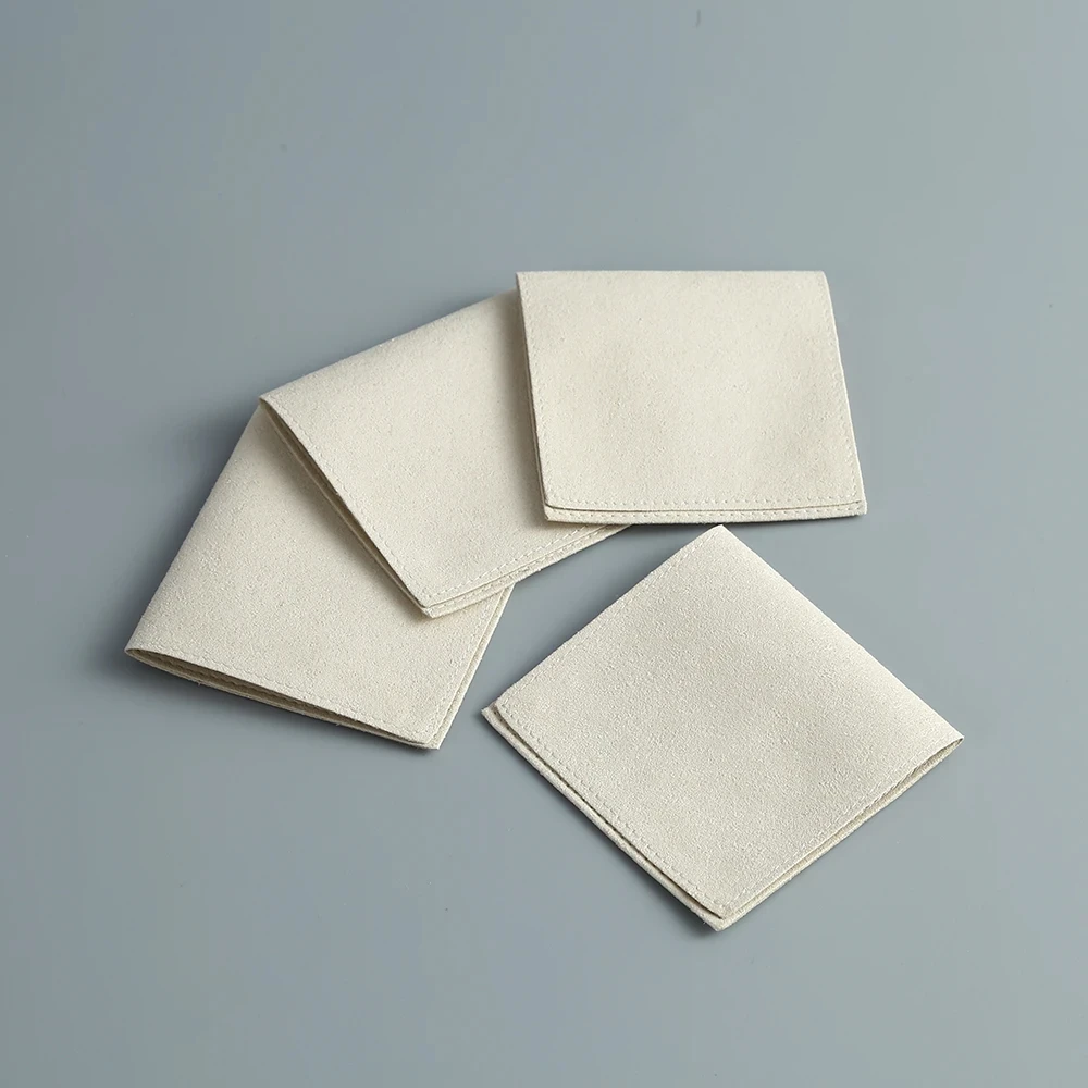

DIY Bag Fashion Beige Microfiber Jewelry Suede Velvet Jewelry Bags Small Envelope Jewelry Packaging Bulk for Party Decoraction