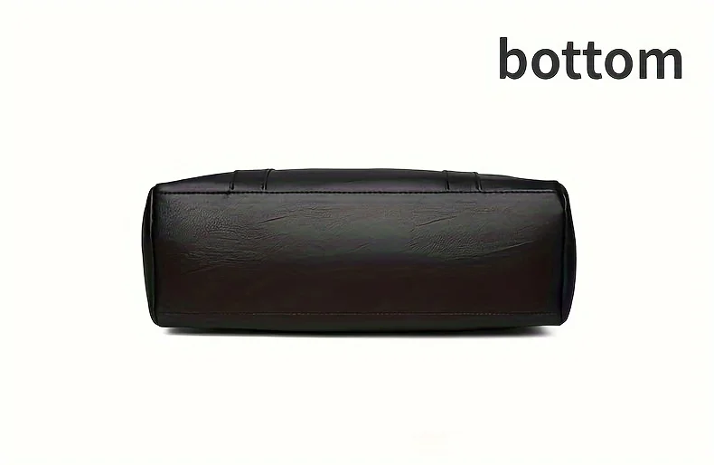 Вместительная однотонная сумка через плечо из искусственной кожи 1 шт. прочная