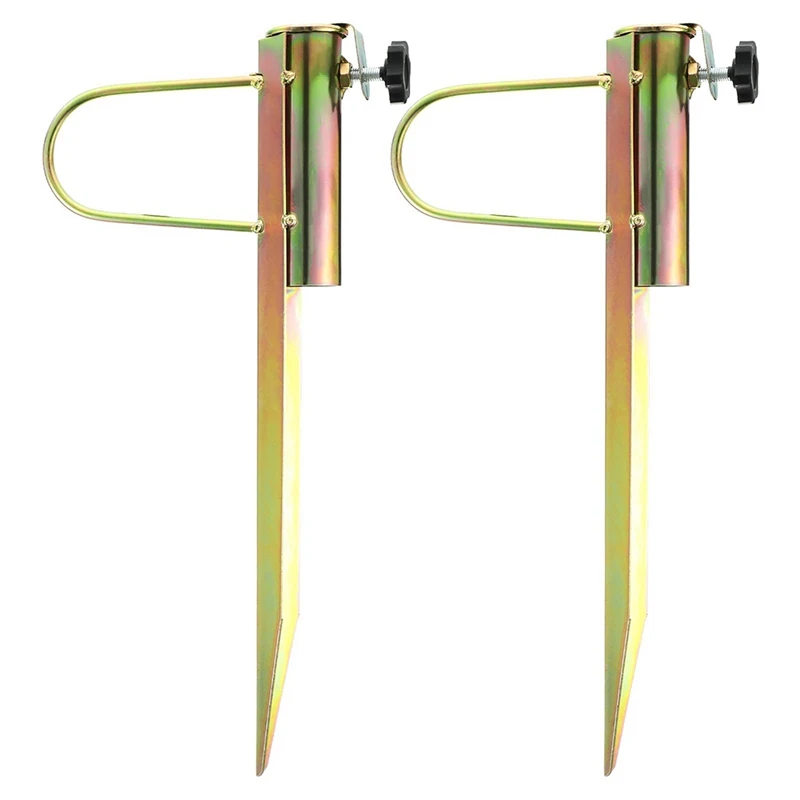 

2PCS Patio Umbrella Stand Holder Beach Umbrella Sand Anchor Metal Beach Umbrella Holder For Beach Umbrella, Fishing Rod