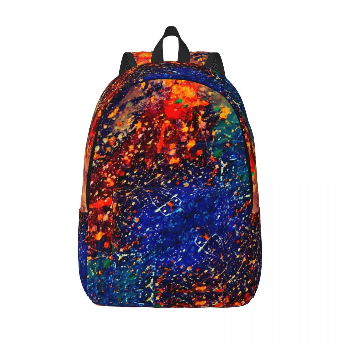 

Psychedelic Splatter Backpack Colorful Rainbow Women Men Polyester Sport Backpacks Pattern Streetwear School Bags Rucksack