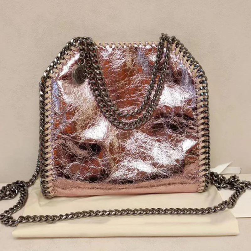 

Vintage braided chain microfiber coated handbag Women's new shopping bag Fashion multi-functional large capacity shoulder bag