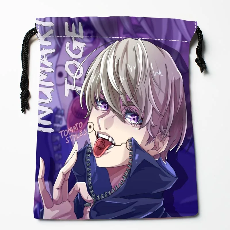 

Inumaki Toge Jujutsu Kaisen Drawstring Bags18X22CM New Arrival Soft Satin Fabric Resuable Storage Clothes Bag Shoes Bags 2.16
