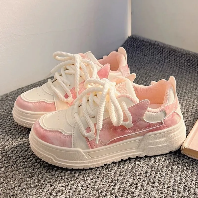 Новинка 2024 милая повседневная женская обувь на плоской подошве для студенток