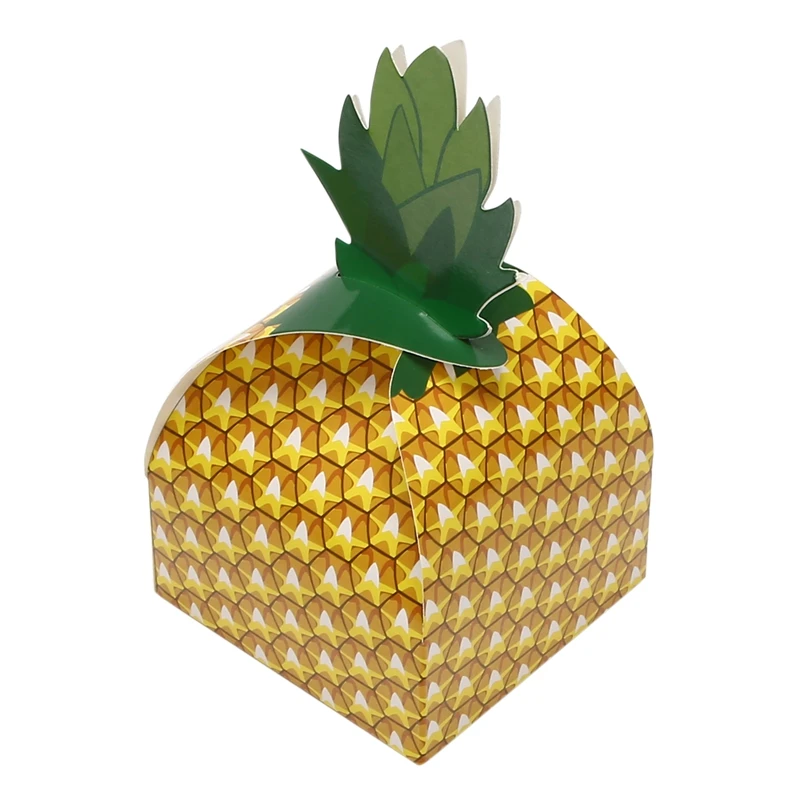 

24Pcs Pineapple Favor Boxes 3D Large Pineapple Gift Boxes Tropical Hawaiian Luau BBQ Summer Beach Pool Fruit Party Decorations