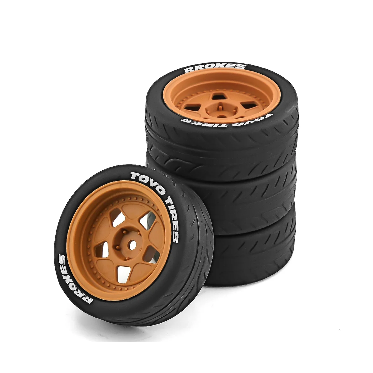 

4 шт., 68 мм, 1/10 радиоуправляемая модель автомобильной шины для TT01, TT02, XV01, как показано на рисунке