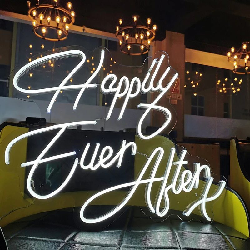 Happily Ever After X Neon Sign Custom Neon Sign Wall Decorations Wedding Neon Sign for Weddings Anniversaries Party Neon Sign