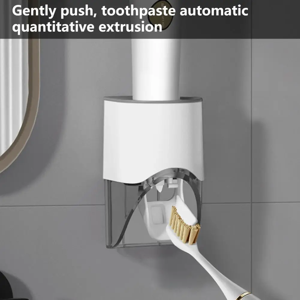 

Plastic Automatic Toothpaste Dispenser Wall Mounted Dust-proof Lazy Toothpaste Squeezer Stand Bathroom Toilet Accessories