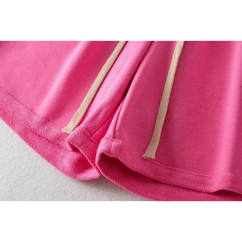 Wide Leg Straight Shorts Women Short Pants Ins 5 Color Cuff European American Fashion High Waist Loose Sports Bottoms Clothing