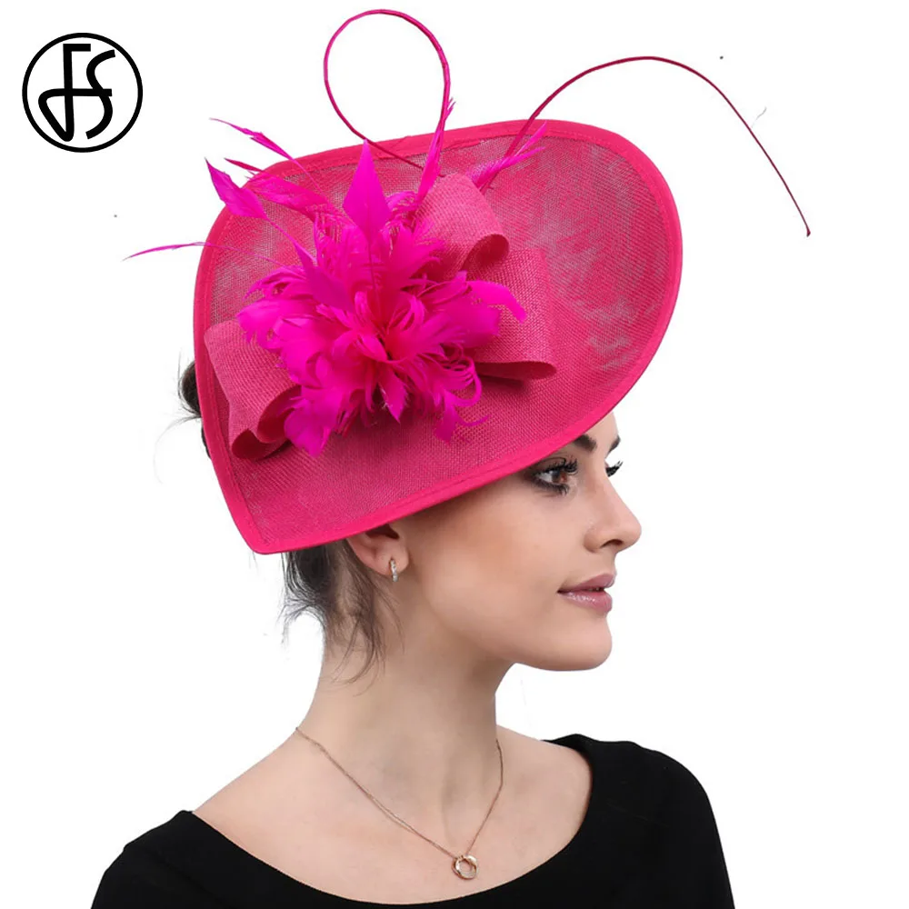 

Женская Вуалетка FS, красная шляпка с перьями, Коктейльная, для лета, 2023