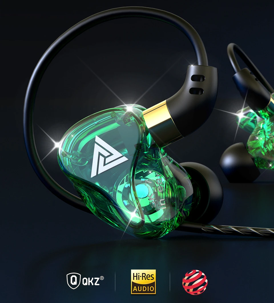 QKZ SK7 оригинальные проводные наушники с микрофоном High-Fi бас стерео спортивная