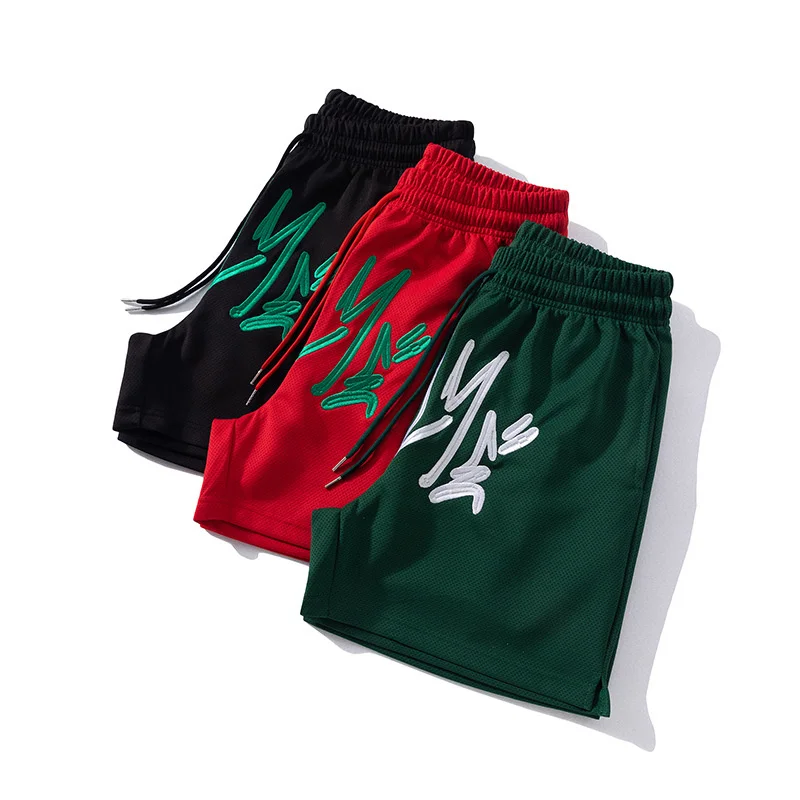 Boys' casual shorts, summer clothing, American street style, quarter pants, sports pants, basketball pants, men's and women's