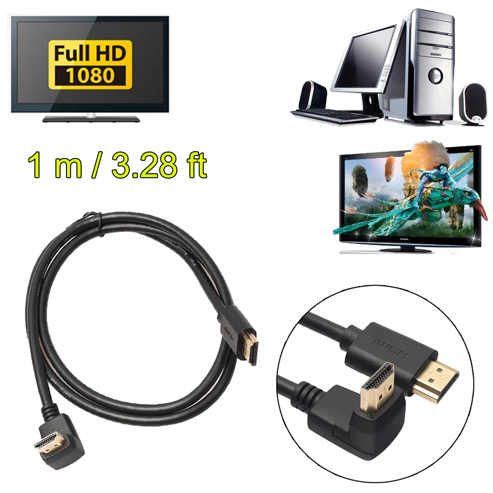 

1.4 Version HDMI-compatible Cable with 270 Degree Angle Supports for Sony PS3 PS4 TV DVD 1m Cord Connector Gaming Accessories