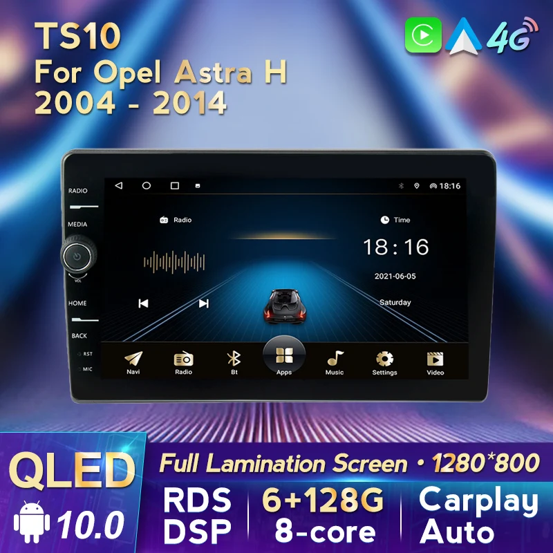 QLED Автомагнитола для Opel Astra H J 2004 Vectra Vauxhall Antara Zafira Corsa C D Vivaro Meriva Veda CARPLAY + Авто DSP RDS |