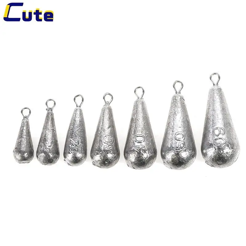 

5pcs Tungsten Sinkers 10g-60g Fishing Weights Sinkers For Bass Fishing Hook Connector Line Sinkers Tackle Accessories