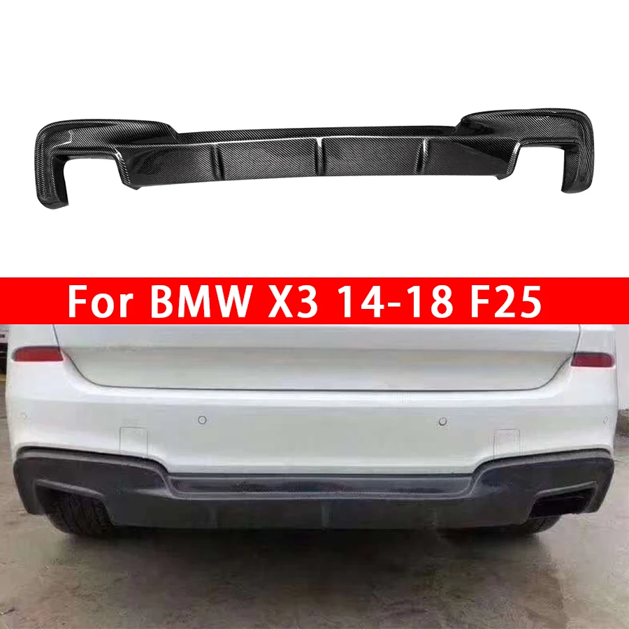 Задняя губа для BMW X3 F25 2014-2018 из углеродного волокна диффузор заднего бампера