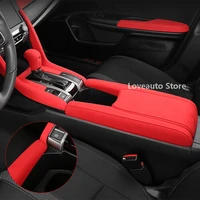car alcantara interior decoration protective red grey cover for honda civic 10th 2016 2017 2018 2019 2020 2021 sedan hatchback