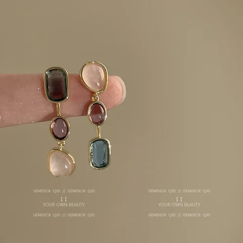 Асимметричные серьги-капельки из цинкового сплава