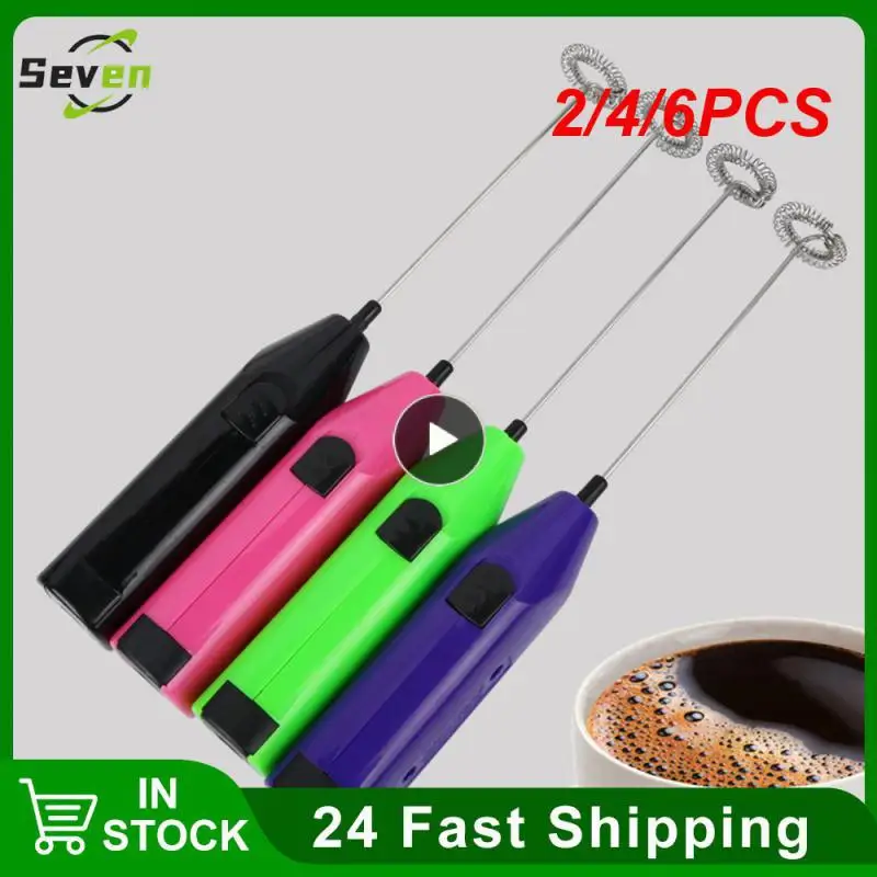 

2/4/6PCS Multifunction Coffee Stirrer Durable Portable Milk Frother Green Beverage Stirrer Egg Whisk Convenient