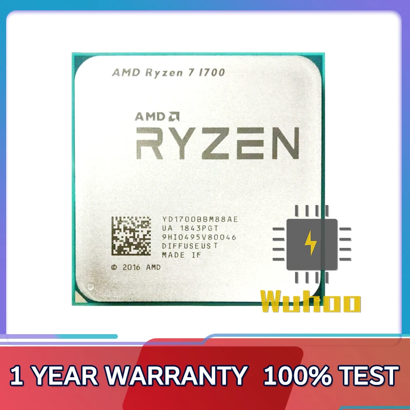 

AMD Ryzen 7 1700 R7 1700 3,0 ГГц Восьмиядерный 16-поточный процессор 65 Вт YD1700BBM88AE разъем AM4