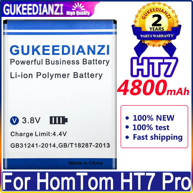 

Brand High Capacity Batterie Replacement Battery 4800mAh HT7 For HomTom HT7 Pro HT7Pro Bateria With Tools Warranty One Year