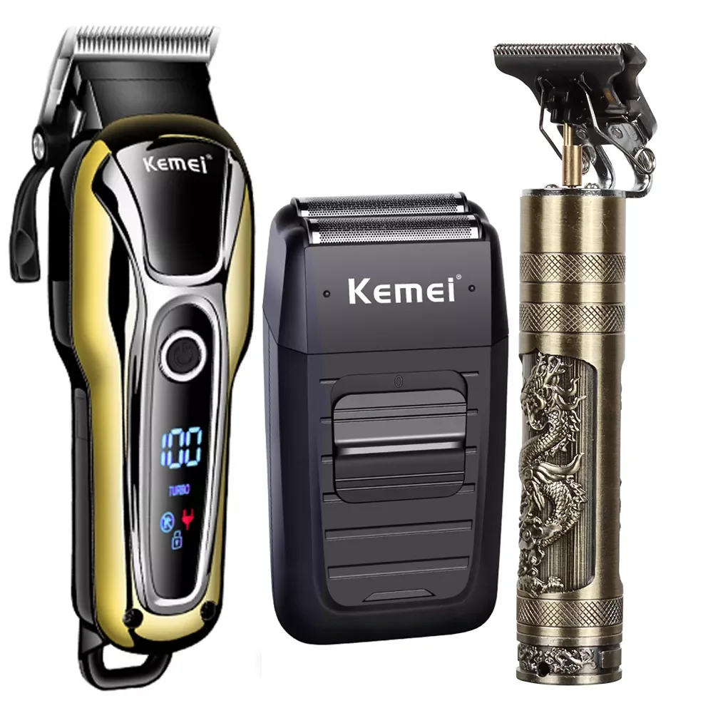 

2021 Electric LCD Hair Clipper Trimmer For Men Rechargeable Shaver Beard Barber Hair Cutting Machine Four-Color USB