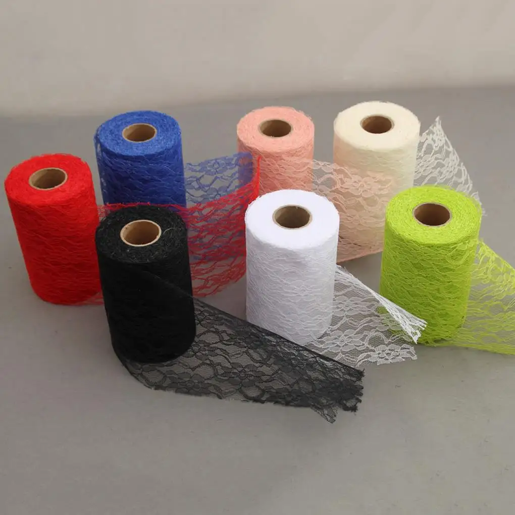 

22m/Roll Wide Bilateral Handicrafts Embroidered Net Lace Trim Ribbon Wedding/Birthday/Christmas/Bow Decorations