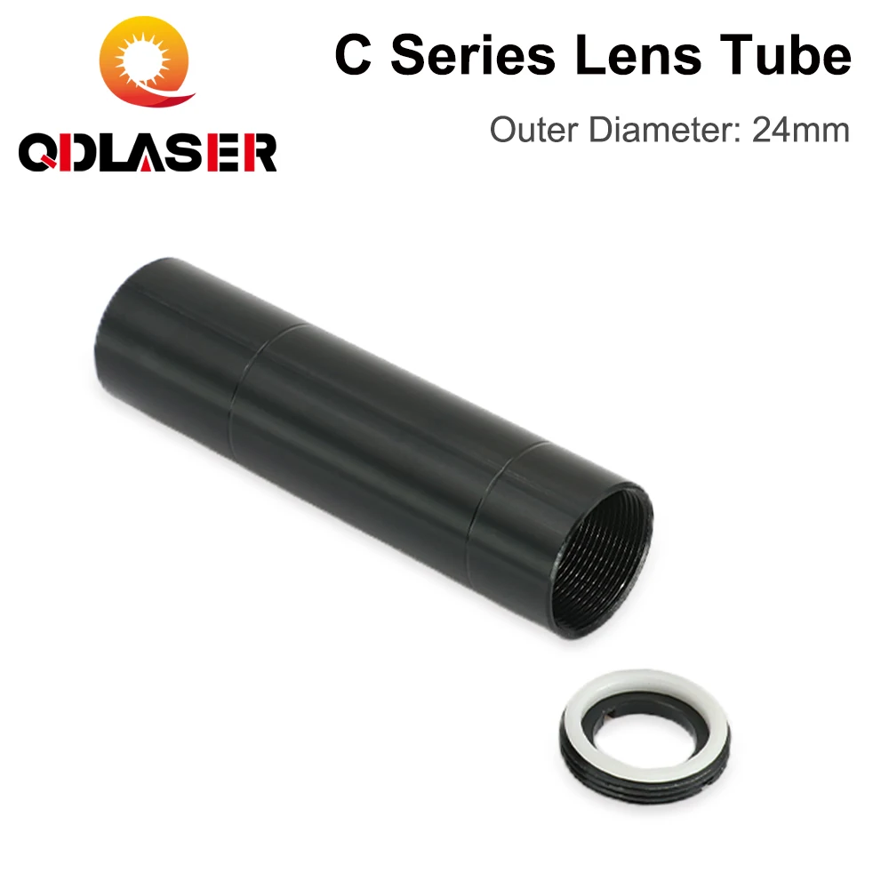 

QDLASER C Series CO2 Lens Tube Outer Diameter 24mm for Lens Dia.20mm FL50.8/63.5/101.6MM for CO2 Laser Cutting Machine