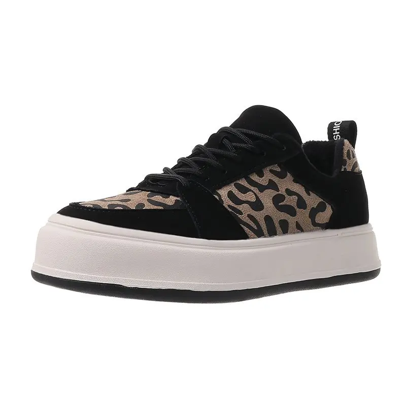 

Fashion Casual Woman Sneakers Comfortable Walking Lightweight Spring Platform Vulcanized Shoe Leopard Print Woman Sports Shoes
